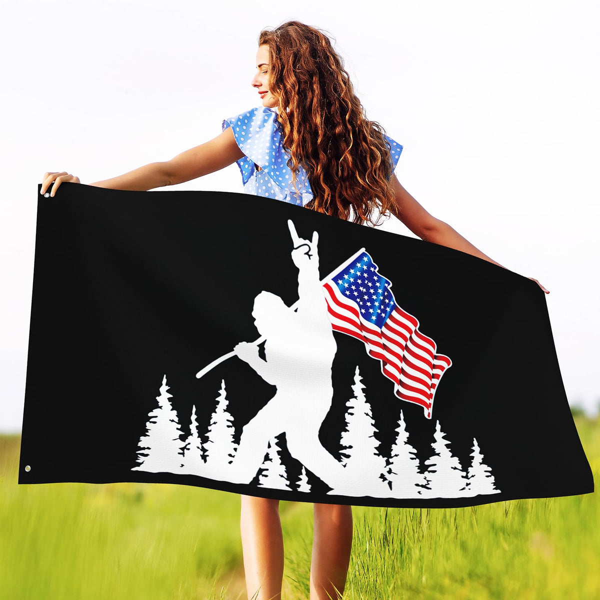 Niprden wind-friendly flag print maintains visibility in light gusts