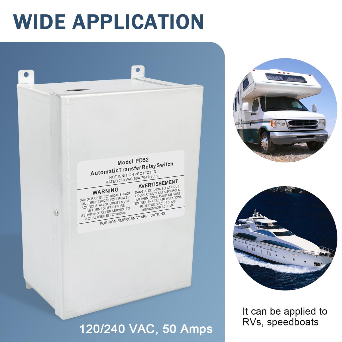 Nirakoka RV Automatic Transfer Switch wiring shows secure electrical integration.