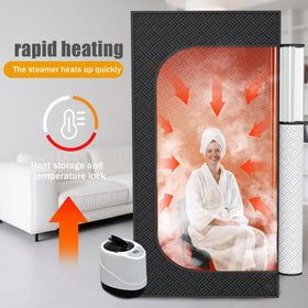 Nirvix Sauna Box interior view shows spacious room for relaxing sessions