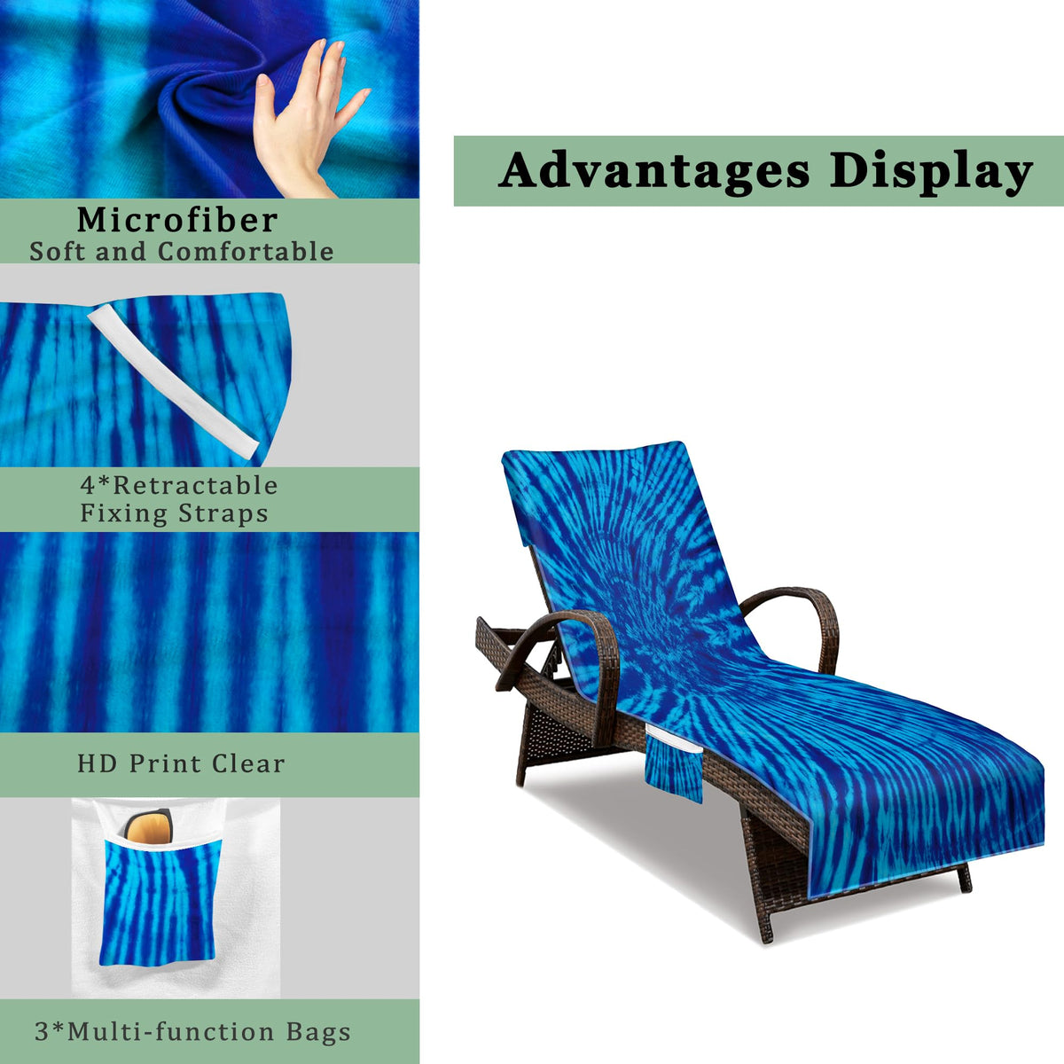 NISDOING top pocket and corner straps prevent slipping in windy spaces.