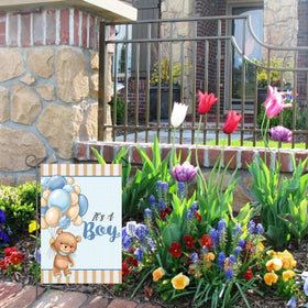 NISEVAN Its A Boy garden flag 12x18 inch fits standard flag poles
