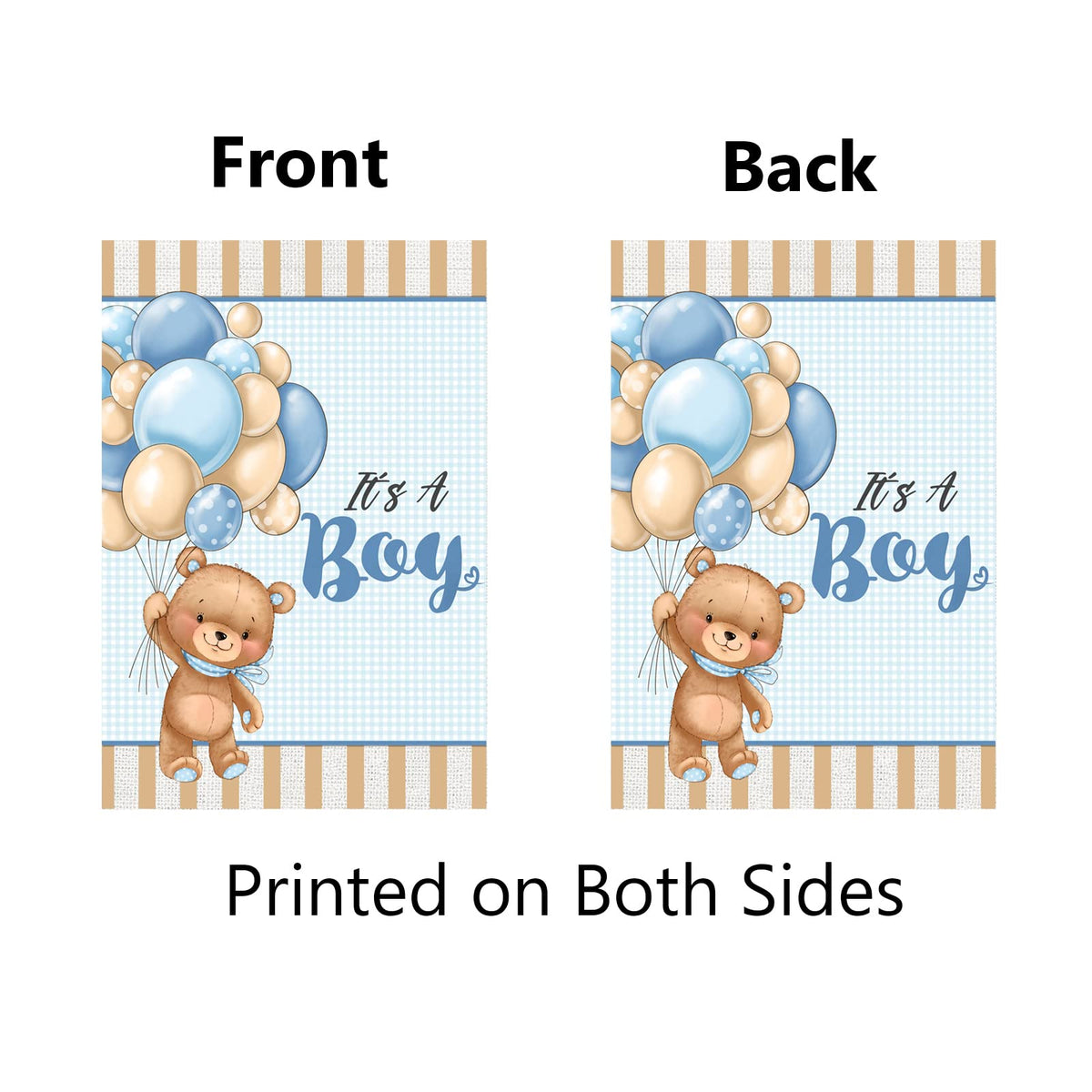 NISEVAN Its A Boy garden flag blue theme signaling newborn welcome