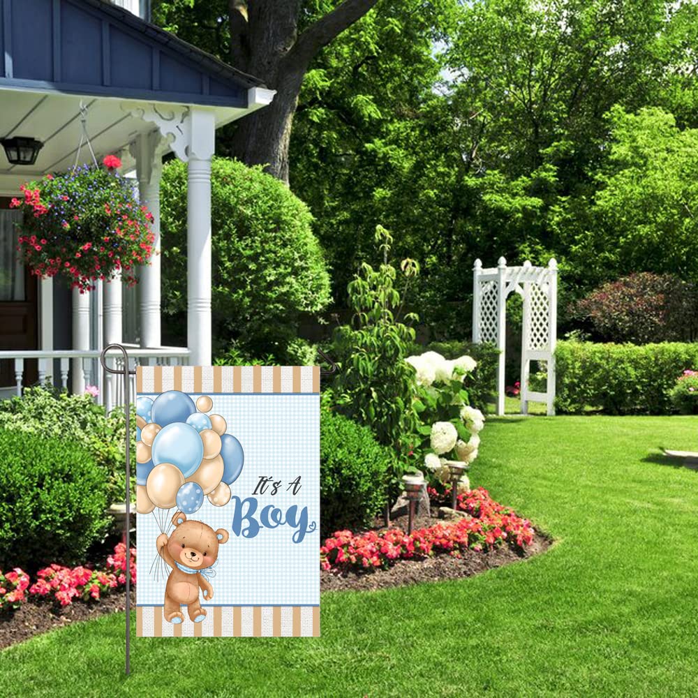 NISEVAN Its A Boy garden flag easy hanging sleeve for quick setup