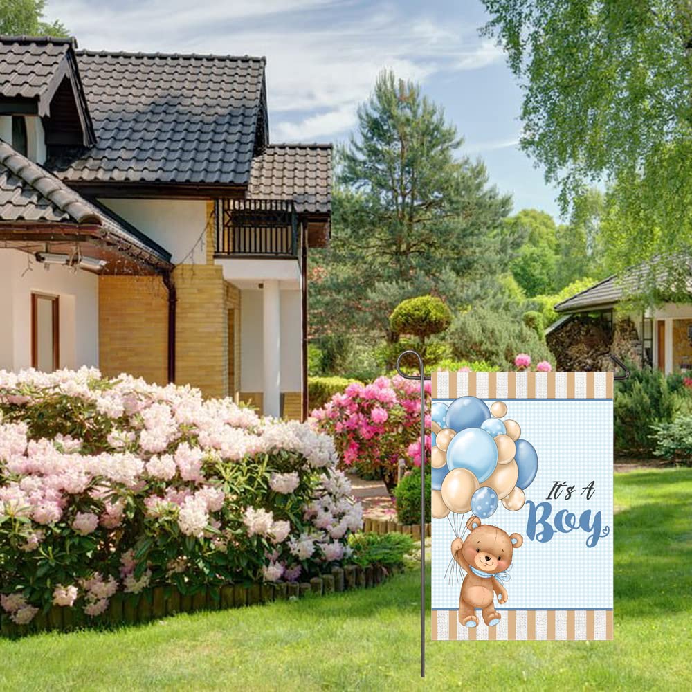NISEVAN Its A Boy garden flag porch or yard decor accent