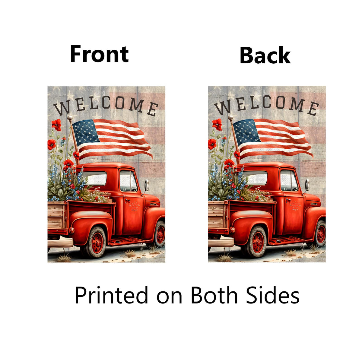 NISEVAN double-sided 12x18 flag greets guests with Americana charm