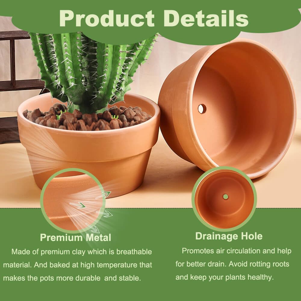 NiSevenLiving close-up of drainage hole on terracotta pot for efficient watering control