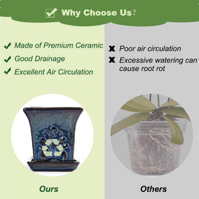 NiSevenLiving durable ceramic pot, crack-resistant and drop-tested for confident delivery.