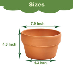 NiSevenLiving terracotta planter with drainage holes for versatile indoor outdoor use