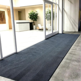Nisorpa door mat with PVC backing prevents slipping on hard floors.