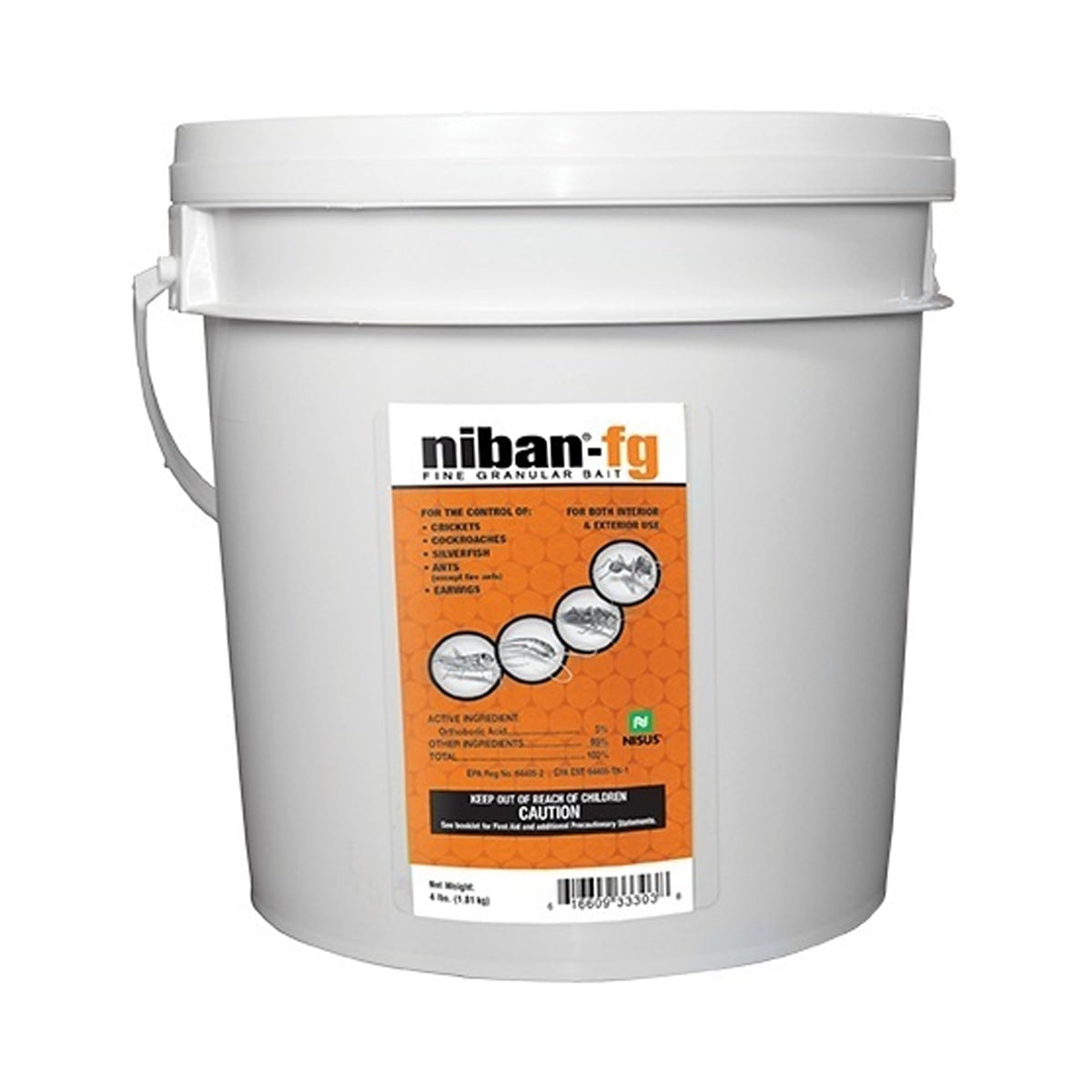 Nisus Niban-FG fine granular bait closeup for indoor pest control with orthoboric acid