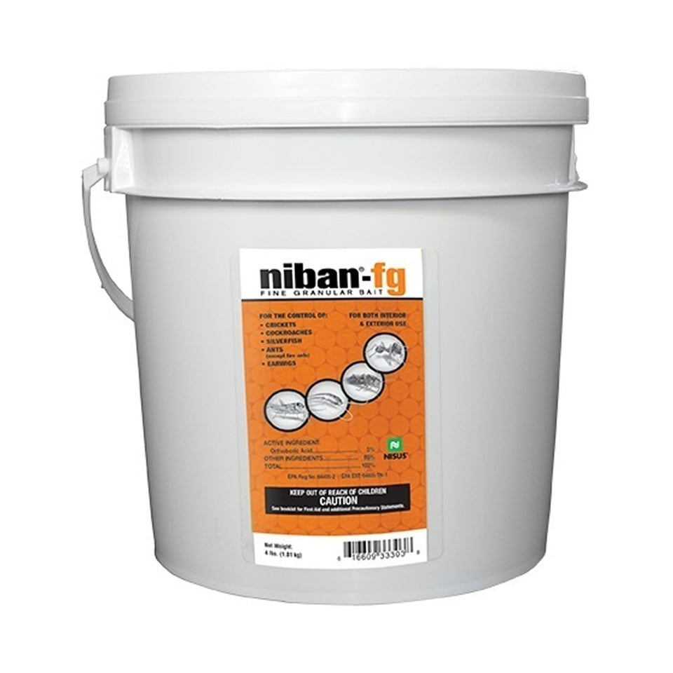 Nisus Niban-FG fine granular bait closeup for indoor pest control with orthoboric acid