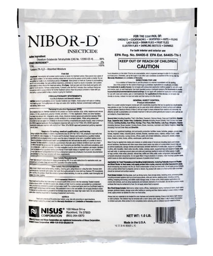 Nibor-D borate dust targets pests in tight spaces