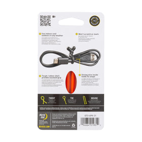 Nite Ize GT3-4PK-31 orange Gear Tie quickly spotted in a bag.