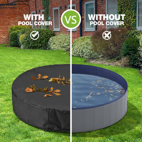 Niubya pool cover with drawstring design secures a snug fit.