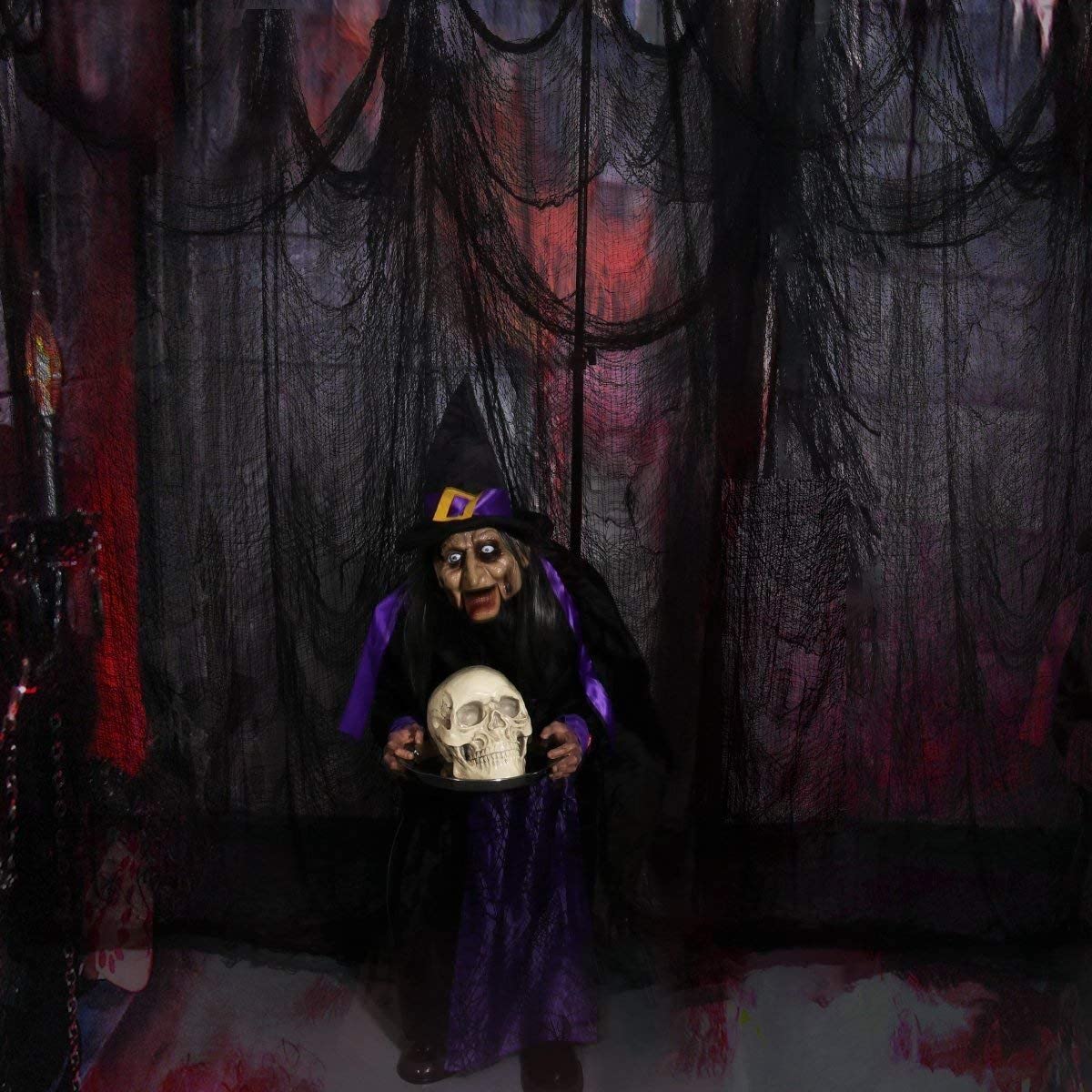Niurui Halloween creepy cloth 315x79 inch backdrop for doorways or windows.
