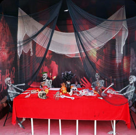 Niurui Halloween creepy cloth 315x79 inch reusable decor that stores compactly.