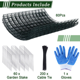Niuyhe 60pcs metal mesh with zip ties for quick setup