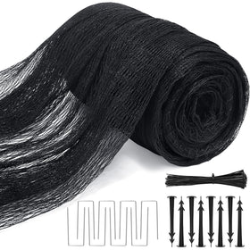 Niuyhe 8x100ft garden netting with 5/8in mesh protects vegetables from birds
