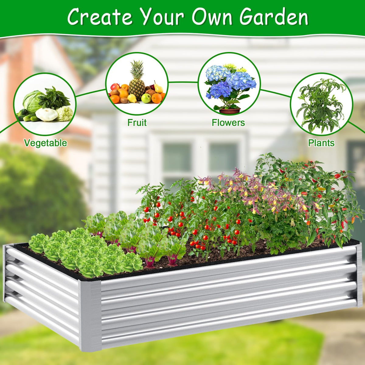 Niuyhe easy-install setup inside a raised bed for quick planting