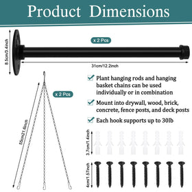 Niuyhe extension chain 21-6-inch showing adjustable hanging height