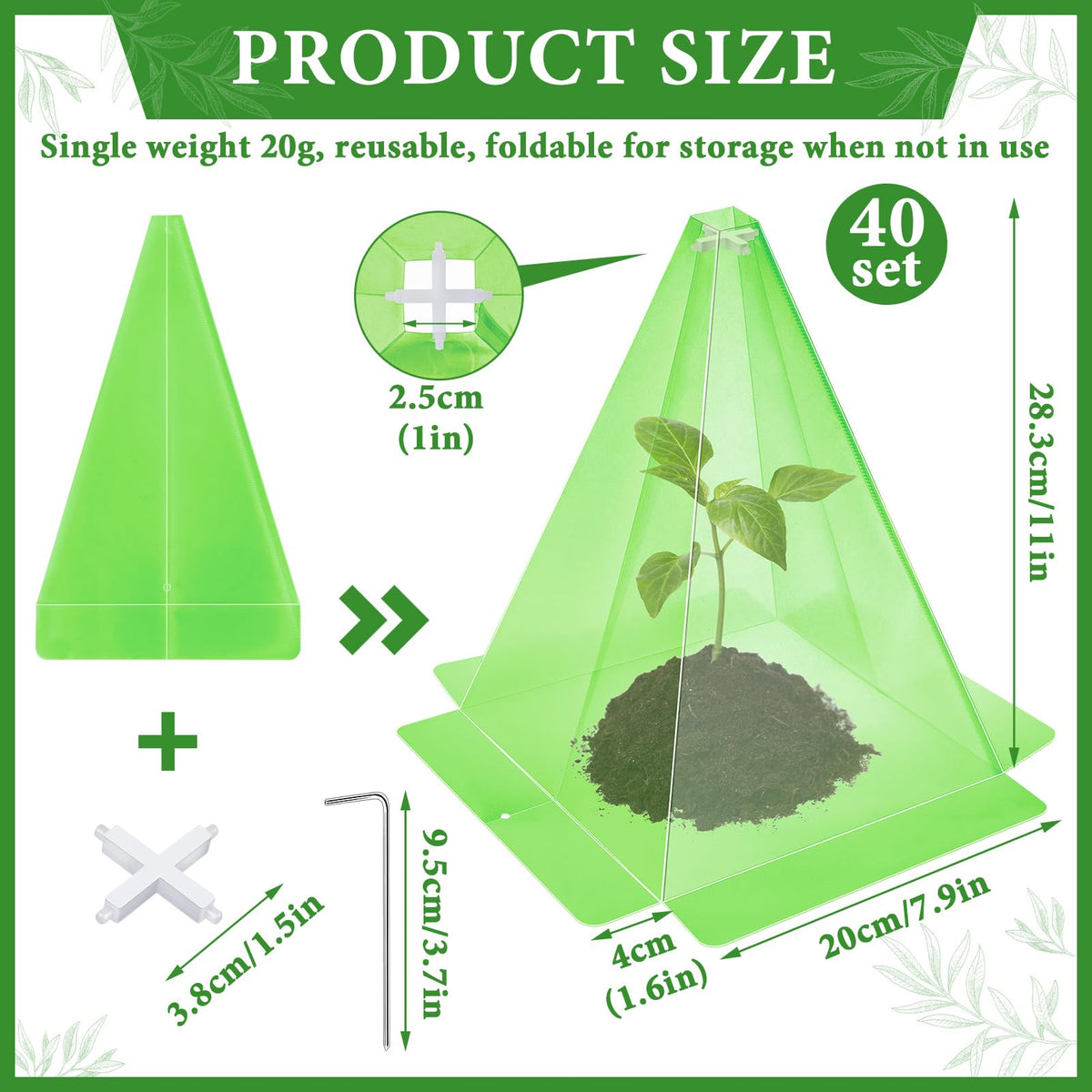 Niuyhe foldable cloche design stores flat when not in use