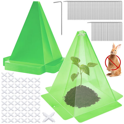 Niuyhe garden cloche cover over a seedling shields from pests while staying sunlit.