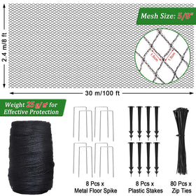 Niuyhe heavy-duty bird netting blocks pigeons and garden pests