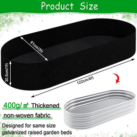 Niuyhe fabric bed bag placed inside a metal bed liner for organized soil