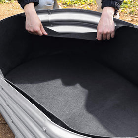 Niuyhe oval 60 gal fabric bed bag fits metal raised beds for easy cultivation