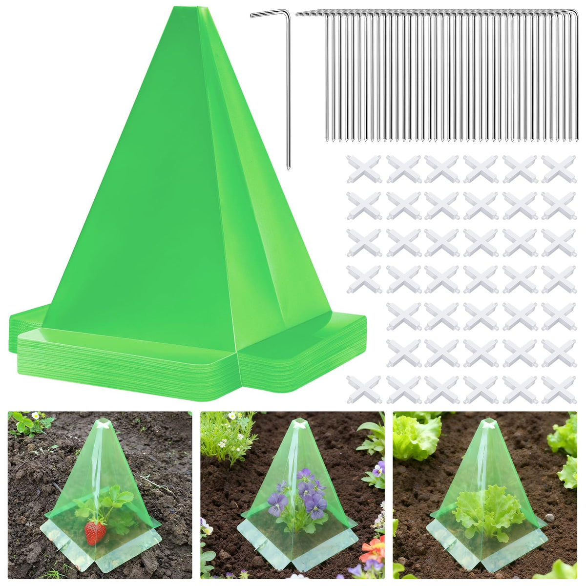 Niuyhe plant cloche 40-pack protects seedlings from pests while allowing light