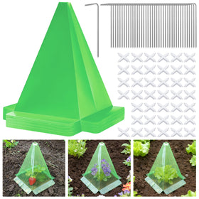Niuyhe plant cloche 40-pack protects seedlings from pests while allowing light