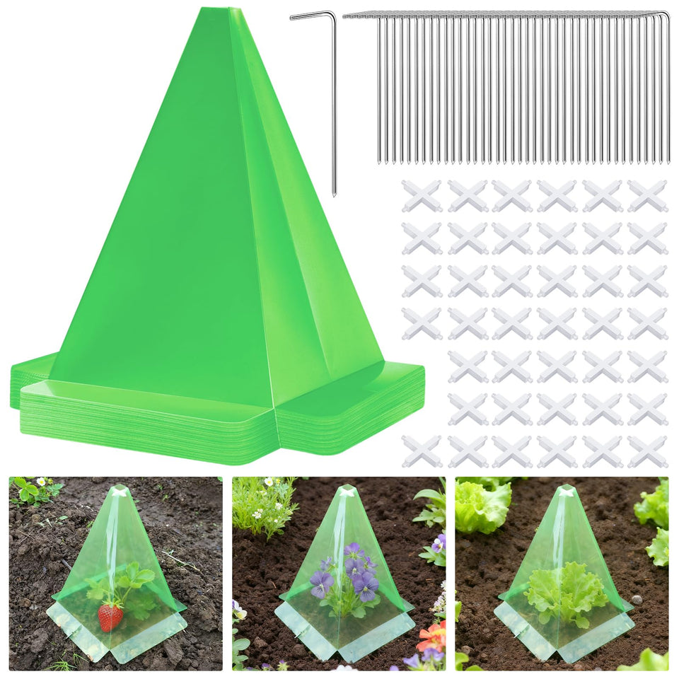 Niuyhe plant cloche 40-pack protects seedlings from pests while allowing light