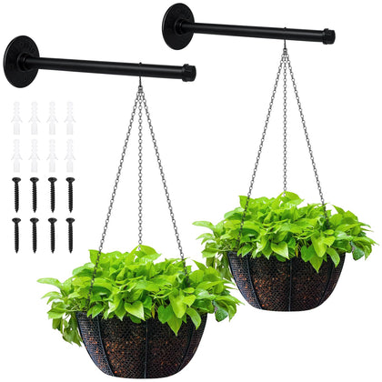 Niuyhe plant wall hanger rod 12-2-inch mounted for indoor/outdoor display