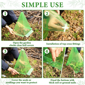 Niuyhe seedling protection in action covers baby plants during transplanting.
