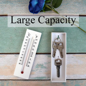 Niwhydi outdoor key box thermometer blends with decor while keeping spare keys accessible.