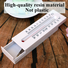 Niwhydi hide-a-key thermometer mounted wall discreetly stores keys and shows outdoor temperature.
