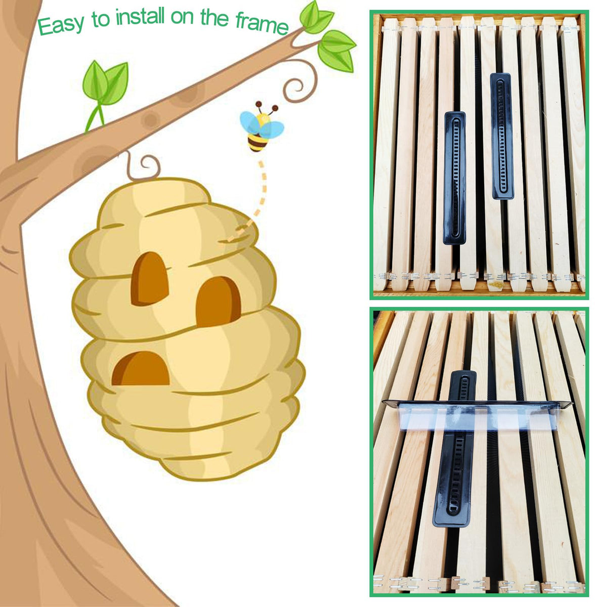 NIZEFEI Beetle Blaster inside a beehive showing slot design