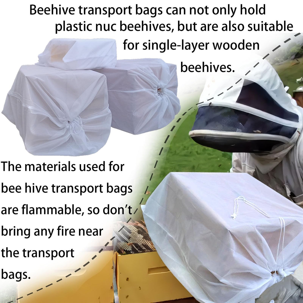 NIZEFEI beehive bag features dense stitching for durability under load.