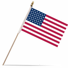 NJ & NJBW mini US flag on wooden stick for festive decor