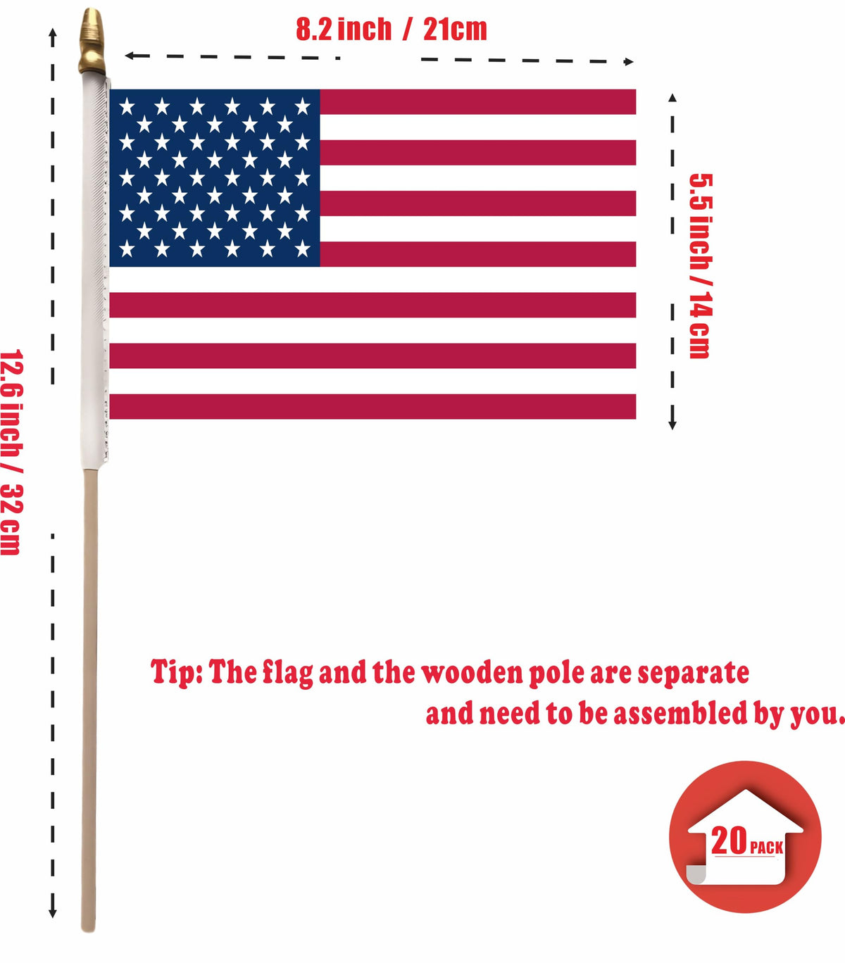 NJ & NJBW 5x8 inch flag for versatile indoor and outdoor displays