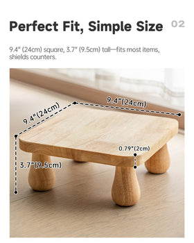 NKGIAG plant stand side view shows solid rubberwood for sturdy support.