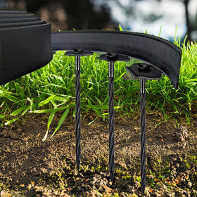 Nlcoek hammer-in edging stake enables easy installation.