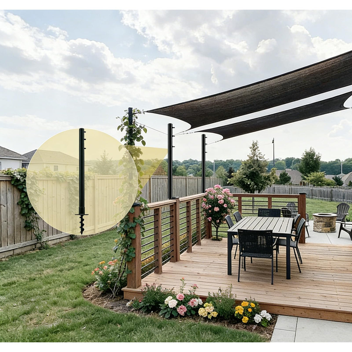 NlkeWbly outdoor garden or patio use demonstrates versatile shade solution.