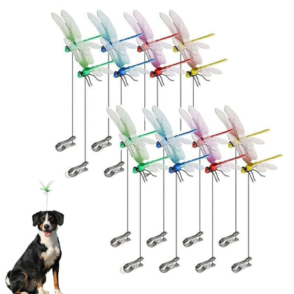 NLWF dragonfly clip decor for garden on fence, weatherproof and durable