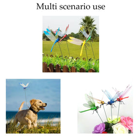 NLWF artificial dragonfly clip decor for courtyard with whimsical design