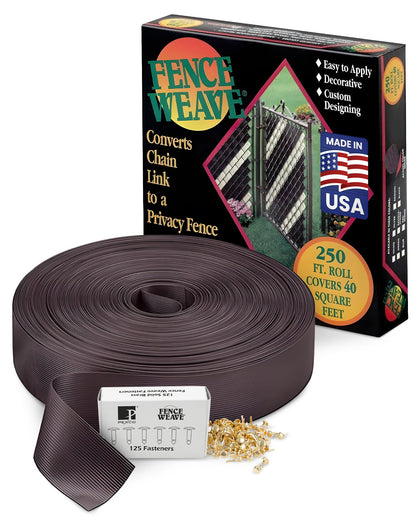 NMI Fence Pexco privacy weave roll 250ft enhances backyard privacy and style.
