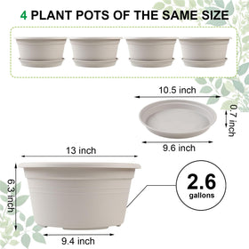 NNARRE 13-inch planter tray with drainage holes prevents overwatering and mess.