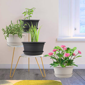 NNARRE indoor-outdoor plant pot complements living spaces with modern styling.