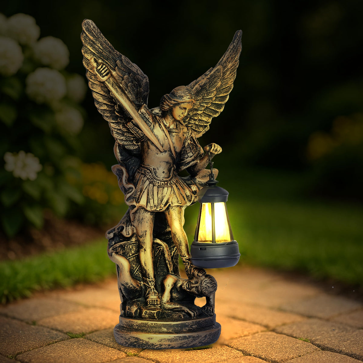NNBDBVDHS Outdoor archangel sculpture suited for patios and porches