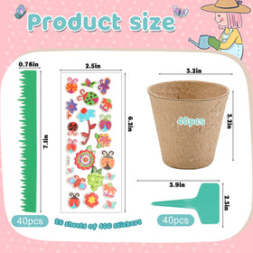 NNG 40 set foam stickers with vibrant patterns for decorative pots